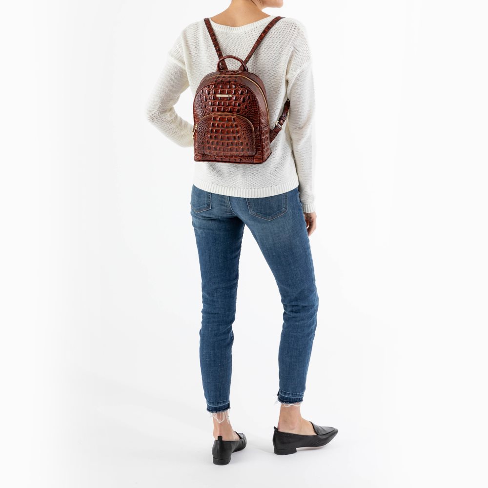 Brahmin Mini Dartmouth | Brown Leather Mini Backpack