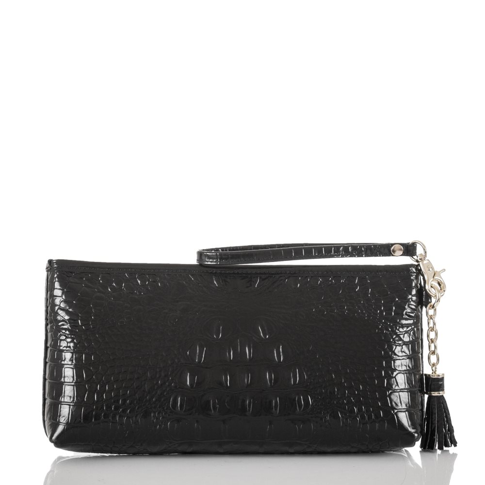 Brahmin Kayla Leather Wristlet Clutch | Black Melbourne