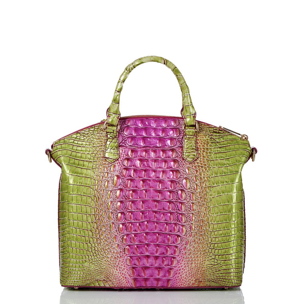 Brahmin Large Duxbury Satchel Limeade Ombre Melbourne