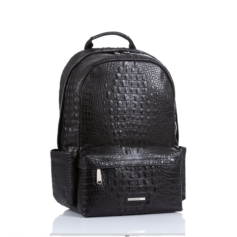 Brahmin Lucas Black Leather Backpack | Black Canyon