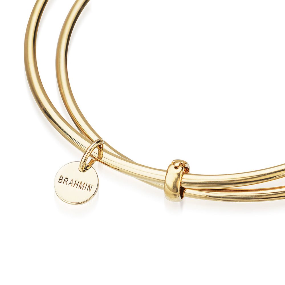 Brahmin Double Crystal Charm Bangle Rose Fairhaven