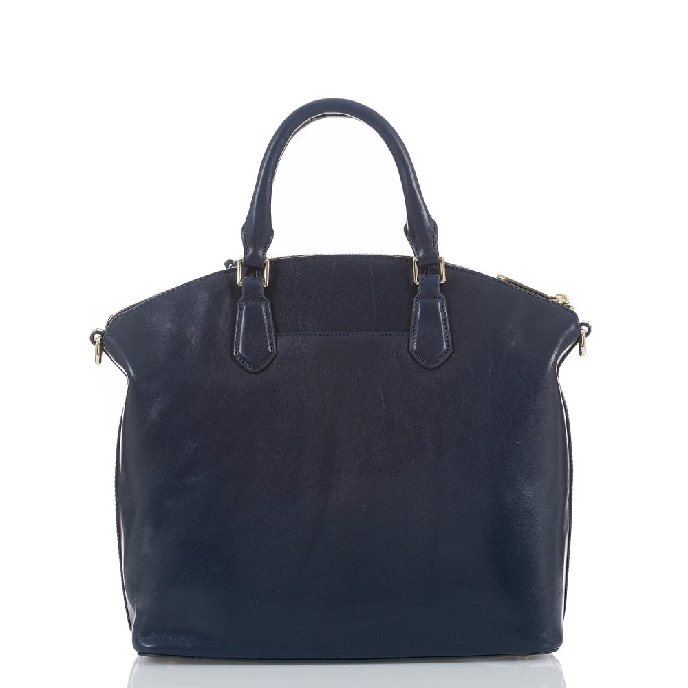 Brahmin Large Duxbury Satchel Navy Topsail