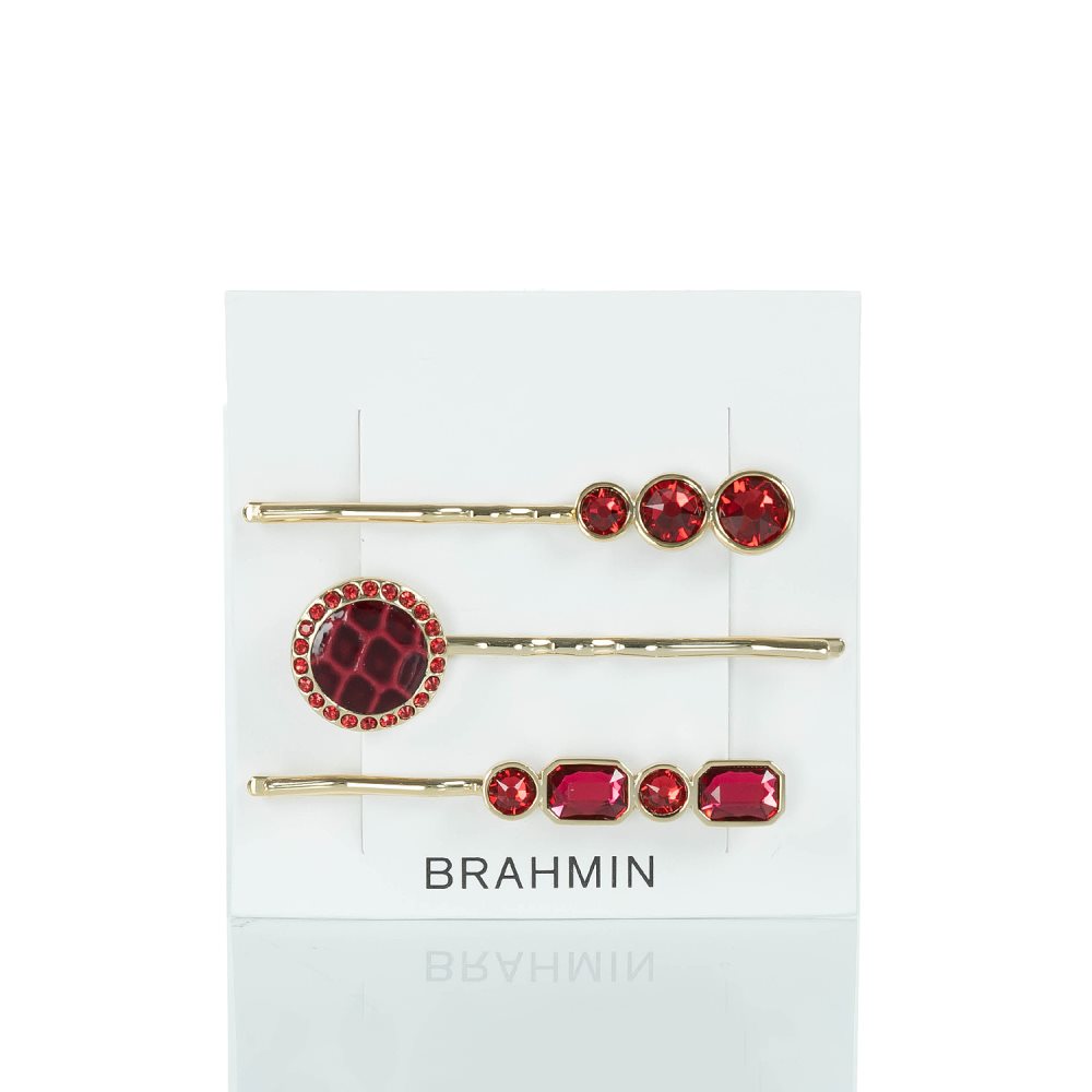 Brahmin Trio Hair Pins Rose Fairhaven