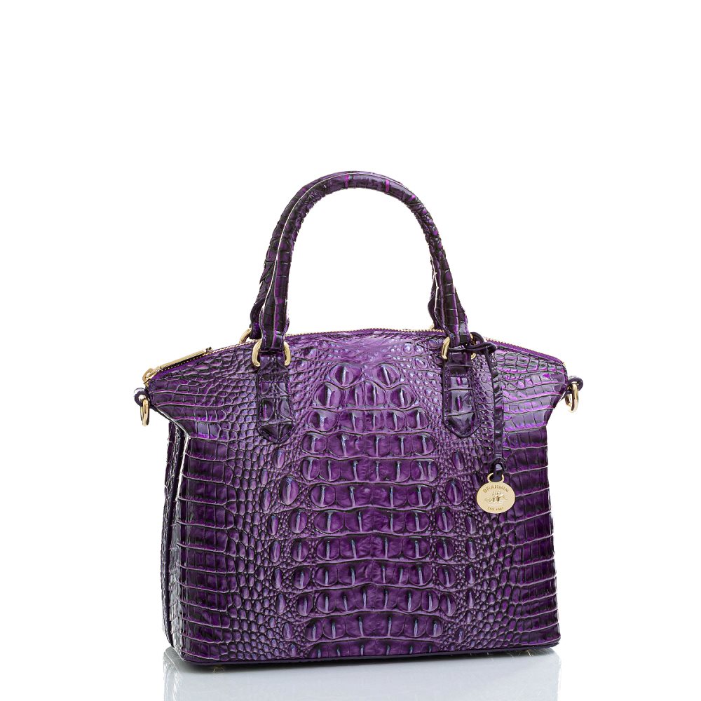 Brahmin Purple Leather Duxbury Satchel | Ultraviolet Ombre