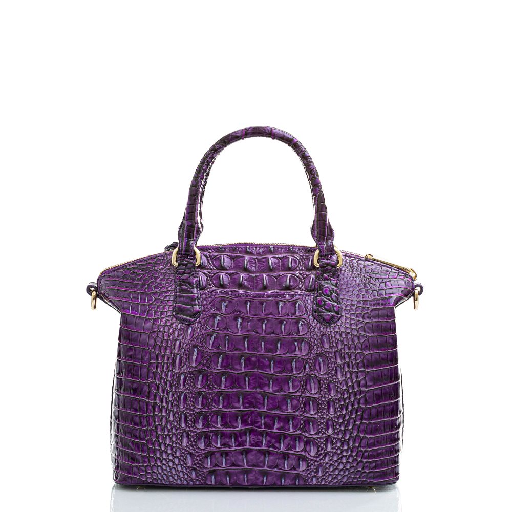 Brahmin Purple Leather Duxbury Satchel | Ultraviolet Ombre