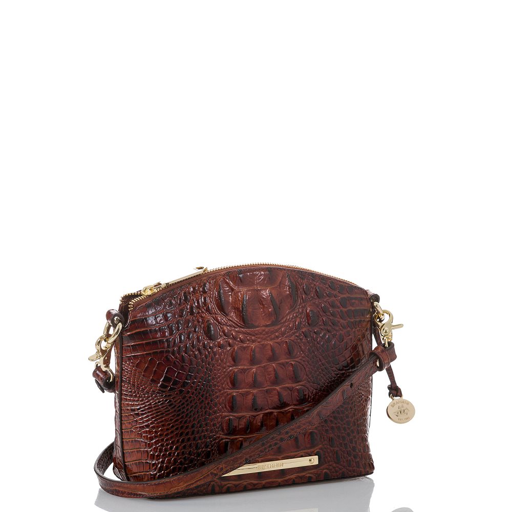 Brahmin Mini Duxbury | Mini Brown Leather Satchel Handbag