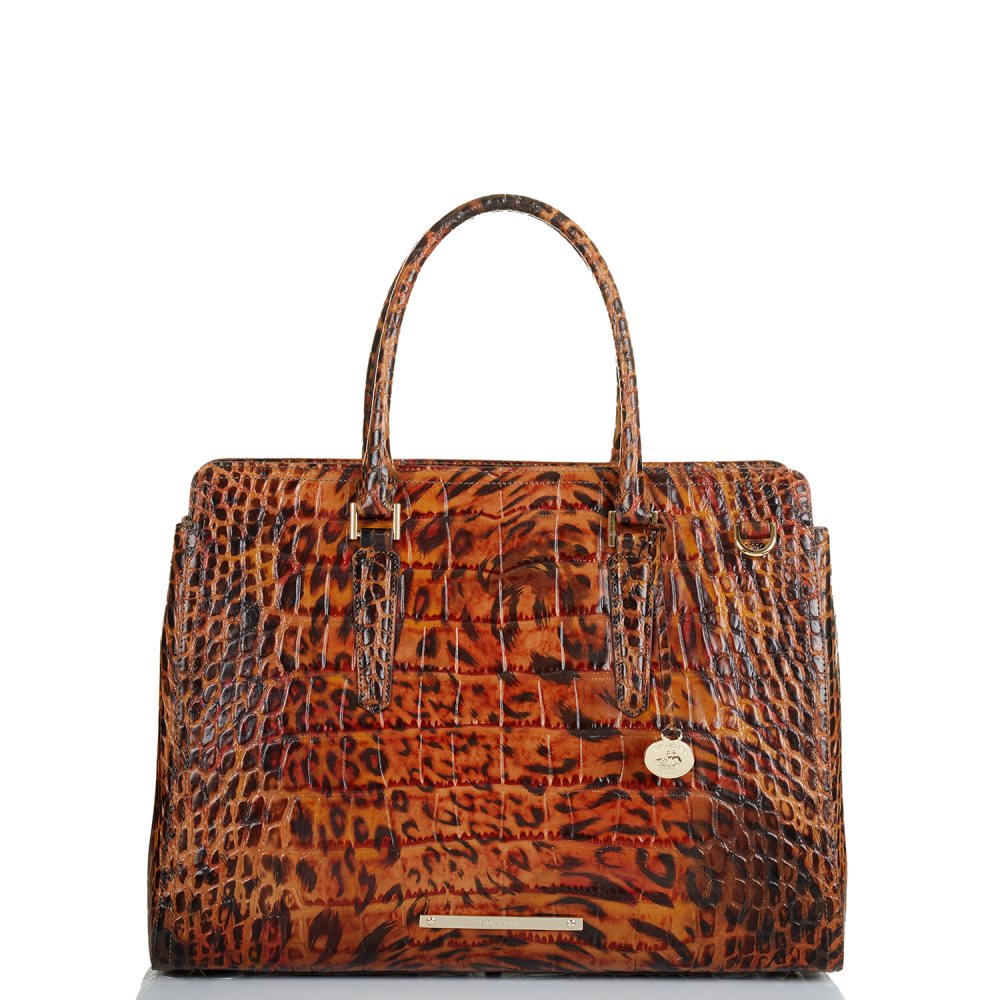 Brahmin Finley Carryall Cognac Hendrix