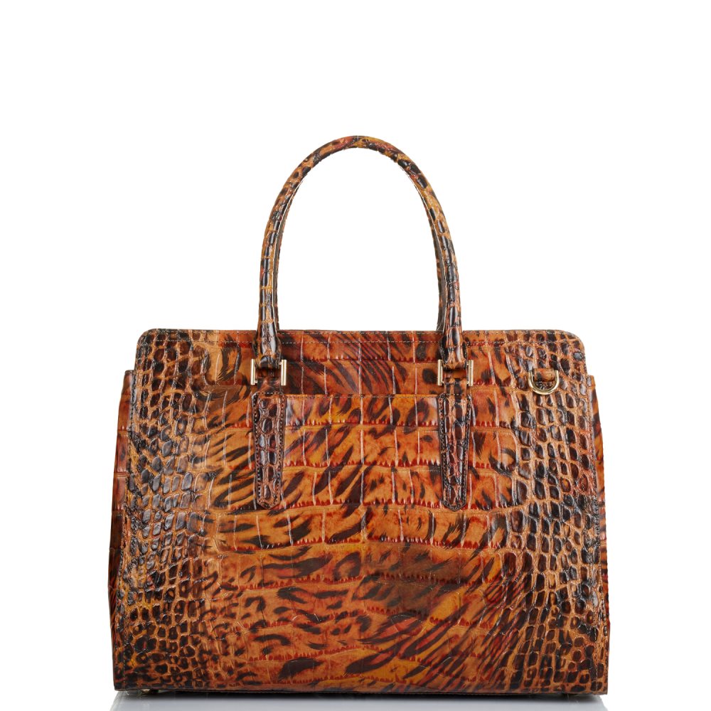 Brahmin Finley Carryall Cognac Hendrix