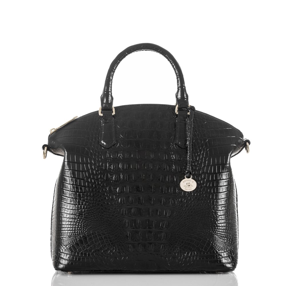 Brahmin Large Duxbury Satchel | Large Black Leather Satchel