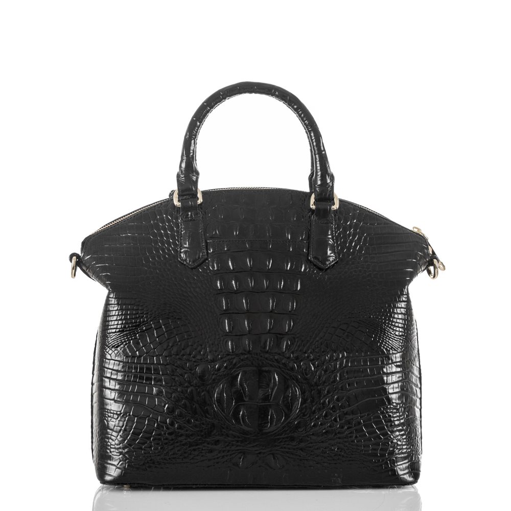 Brahmin Large Duxbury Satchel | Large Black Leather Satchel