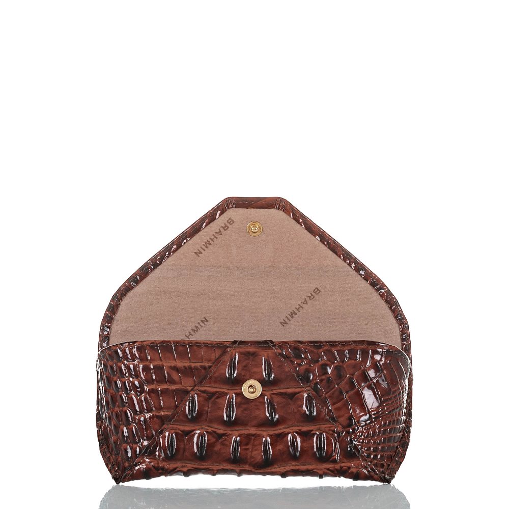 Brahmin Designer Leather Eyeglass Case | Pecan Melbourne