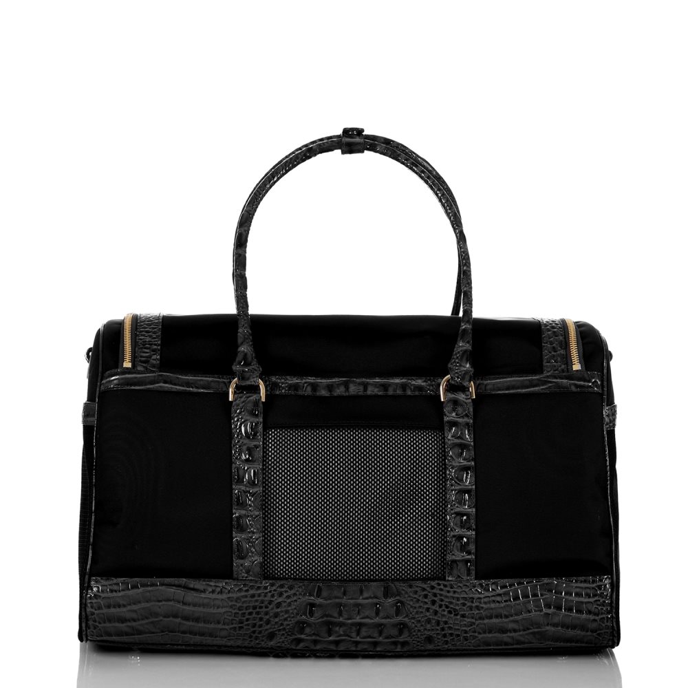 Brahmin Designer Leather Pet Carrier | Black Melbourne