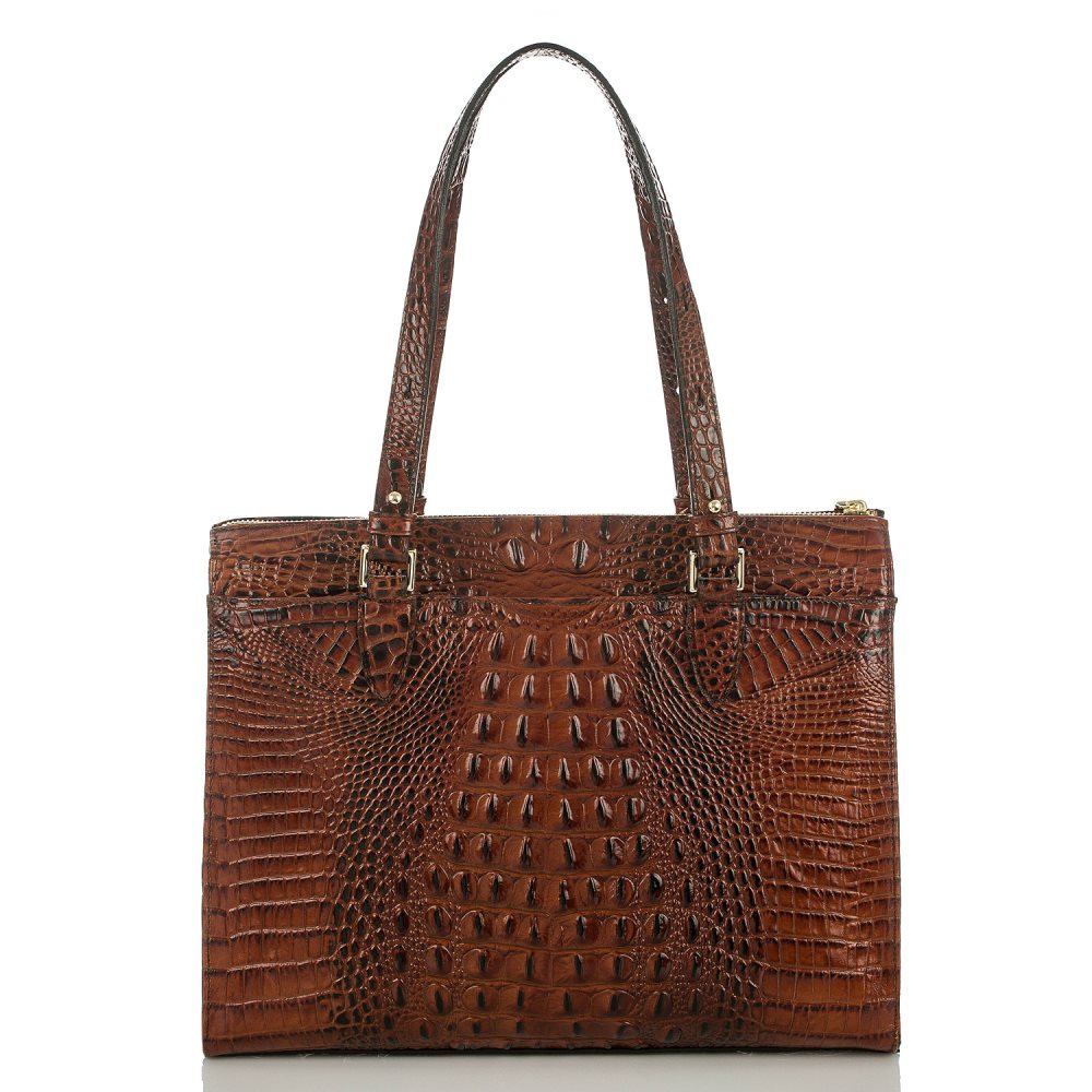 Brahmin Anywhere Leather Tote Handbag | Pecan Melbourne