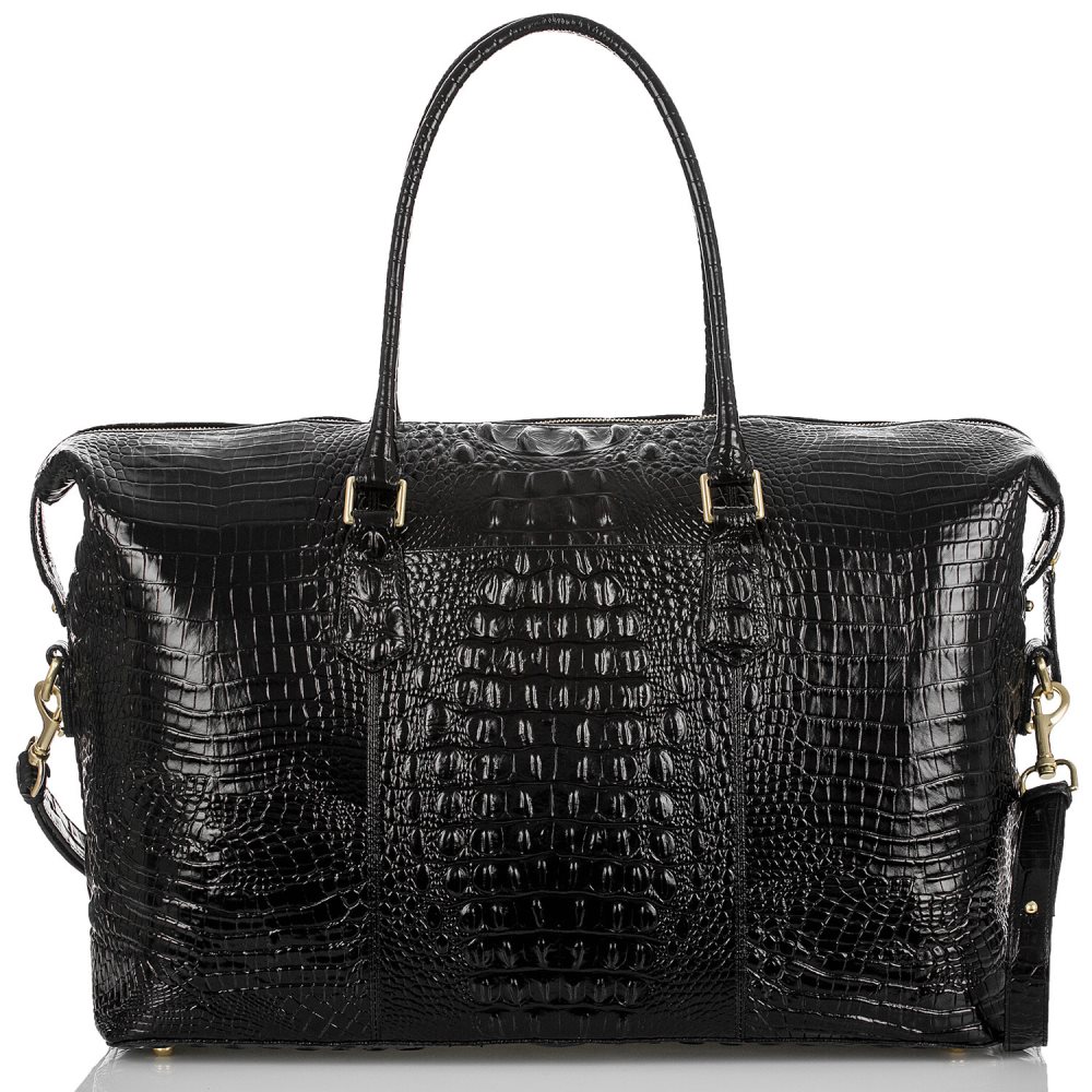 Brahmin Duxbury Weekender | Black Leather Weekend Bag