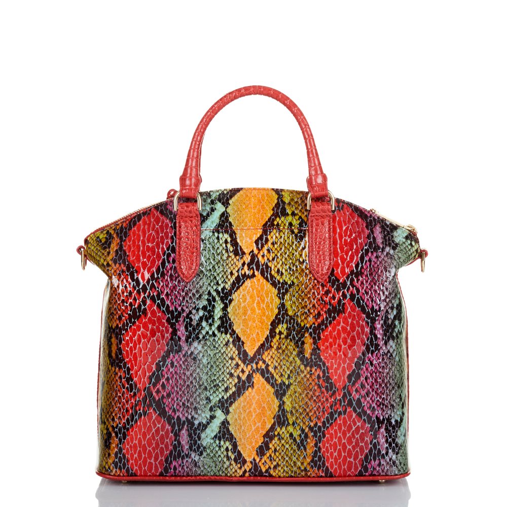 Brahmin Large Duxbury Satchel Red Dragon Experium