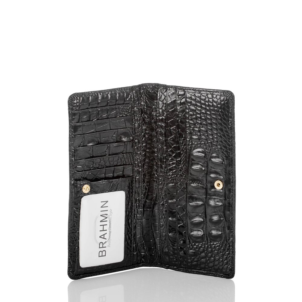 Brahmin Ady Black Leather Wallet | Black Melbourne
