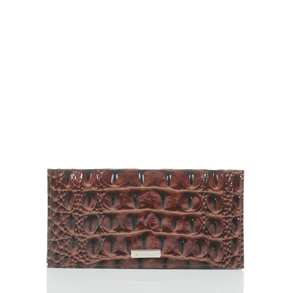 Brahmin Cordelia Checkbook Pecan Melbourne