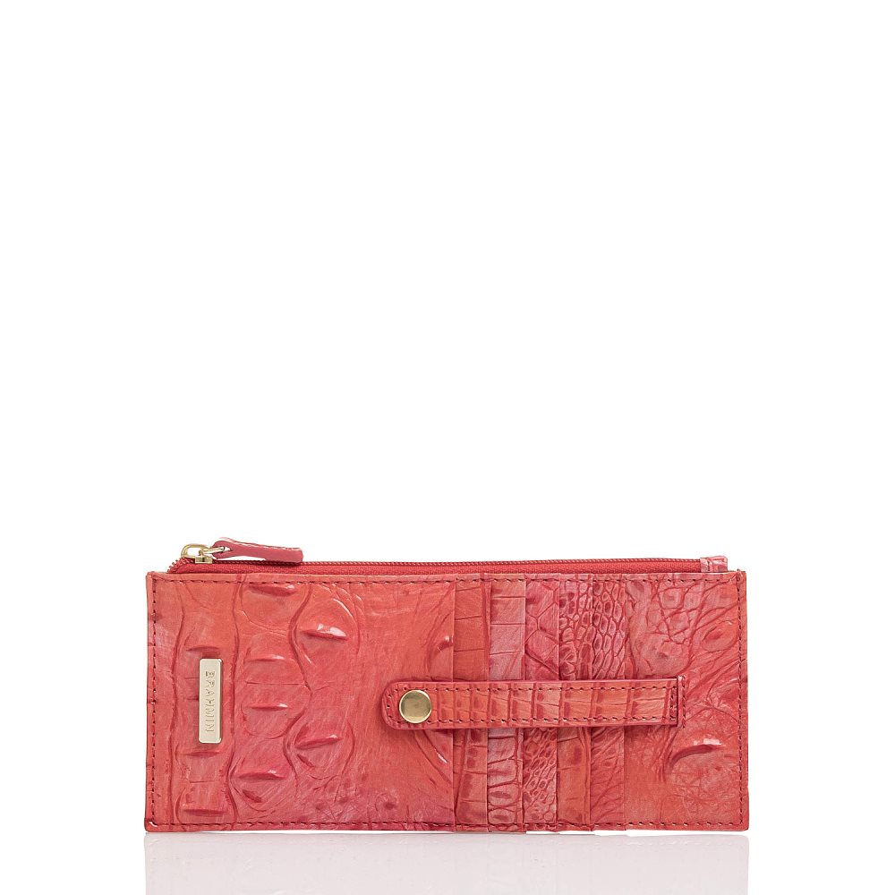 Brahmin Credit Card Wallet Punchy Coral Melbourne