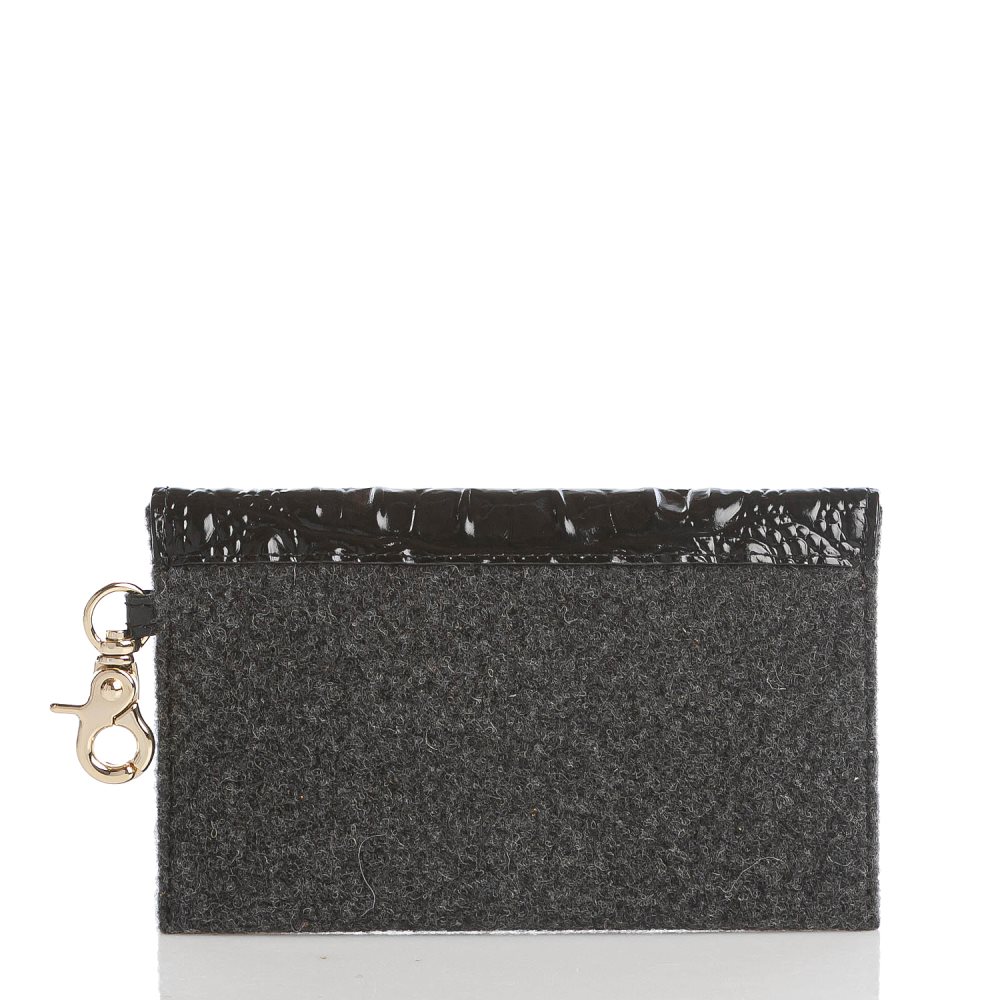 Brahmin Mini Envelope Case Charcoal Jamestown