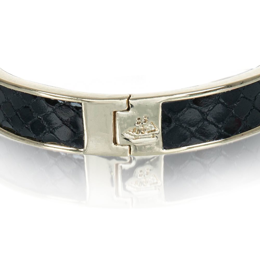 Brahmin Heritage Leather Bangle Black Fairhaven