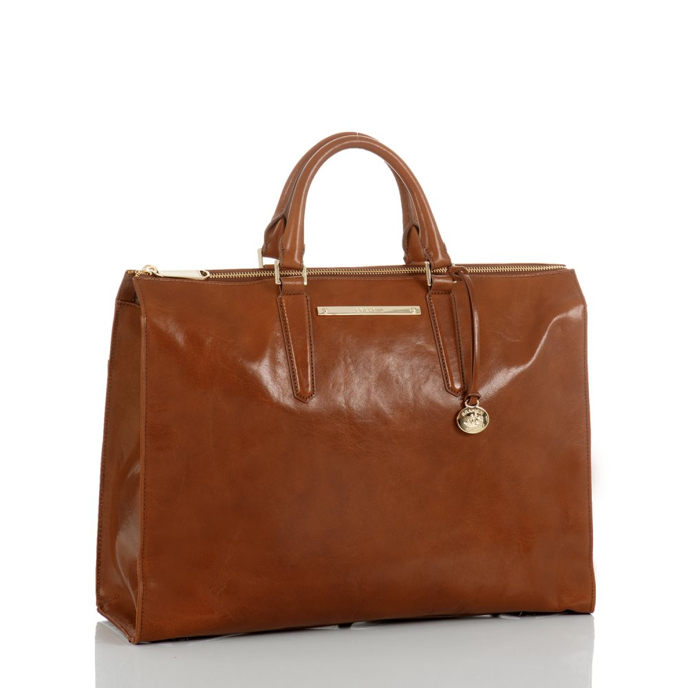 Brahmin Business Tote Whiskey Topsail