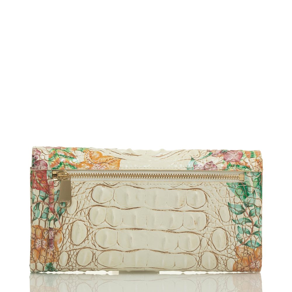 Brahmin Modern Checkbook Wallet Ivory Tahiti