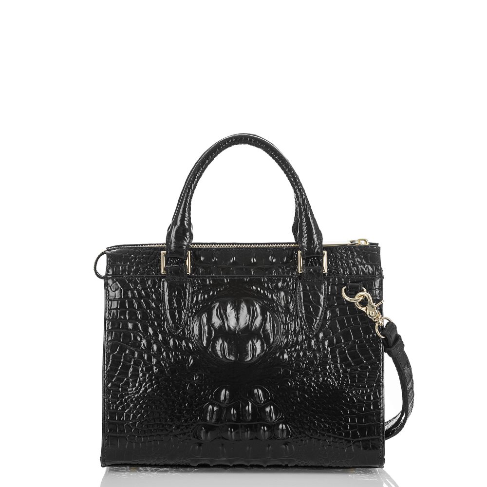 Brahmin Anywhere Convertible Black Satchel Handbag