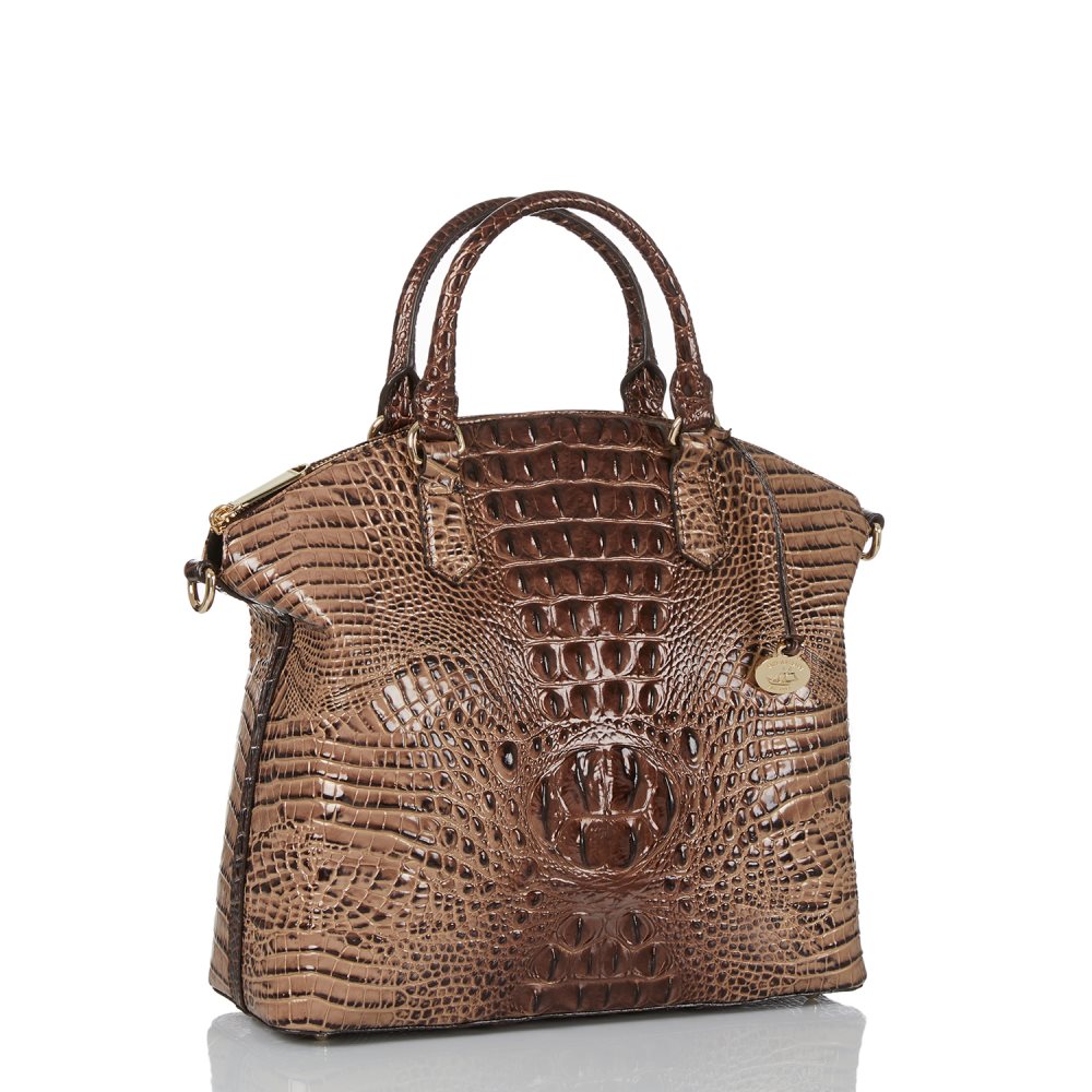 Brahmin Large Duxbury Satchel Mocha Ombre Melbourne