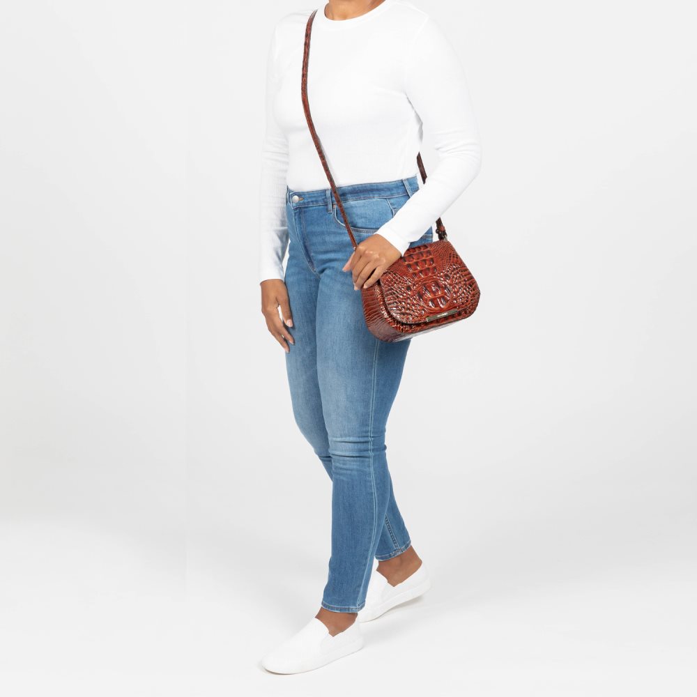 Brahmin Small Nadine Cognac Hendrix