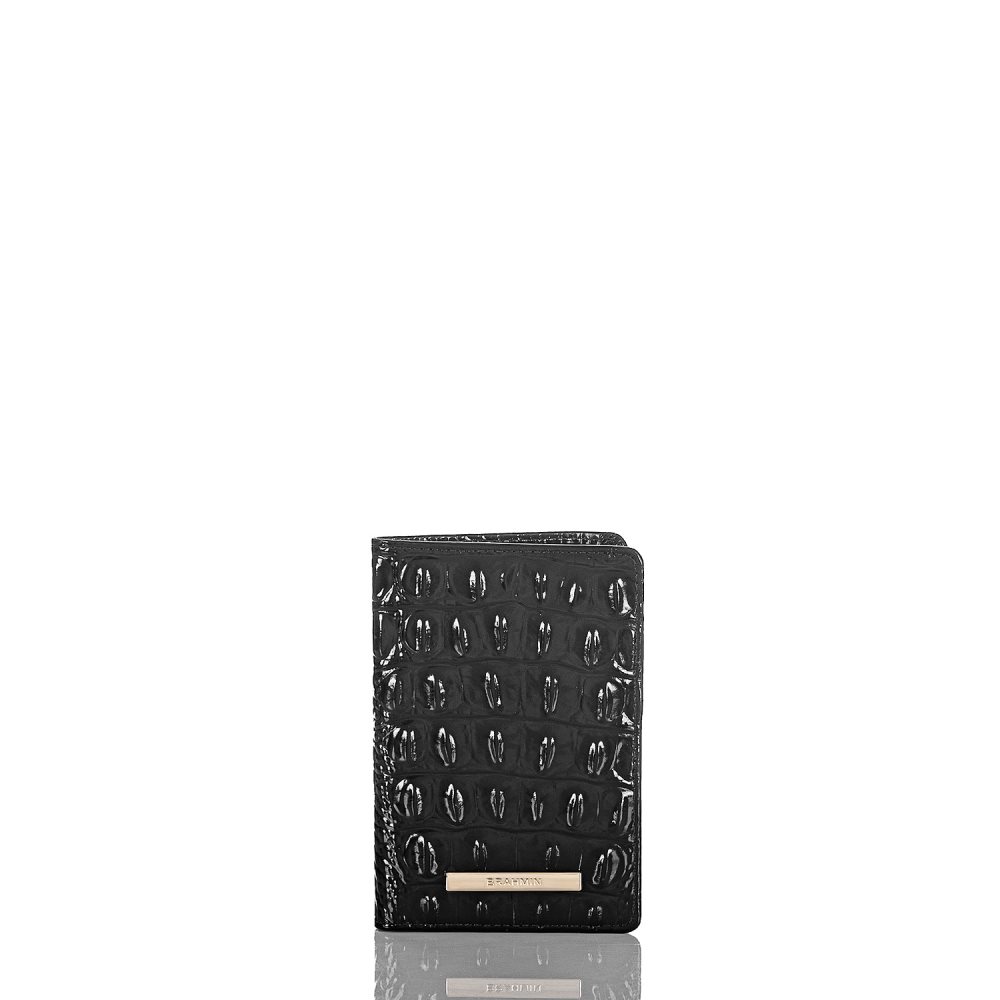 Brahmin Passport Wallet Black Melbourne