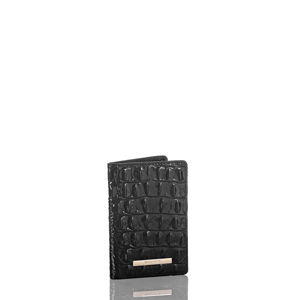 Brahmin Passport Wallet Black Melbourne