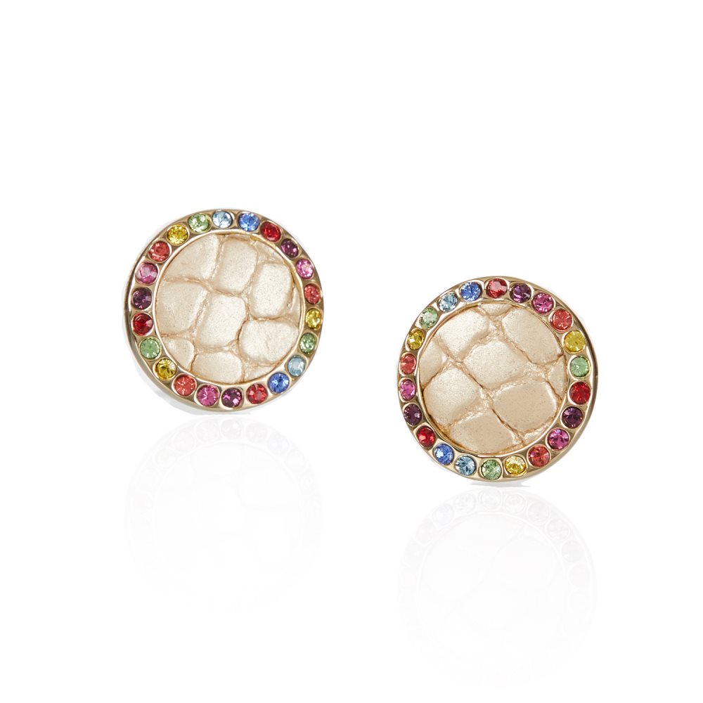 Brahmin Round Crystal Earrings Multi Fairhaven