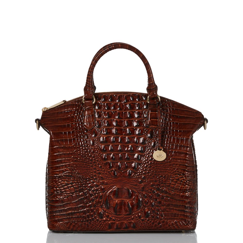 Brahmin Large Duxbury Satchel Pecan Melbourne