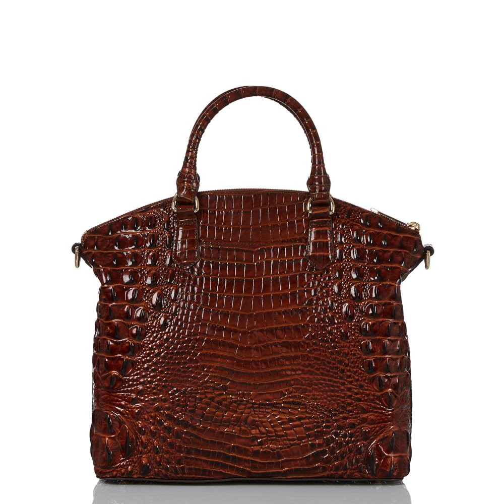 Brahmin Large Duxbury Satchel Pecan Melbourne