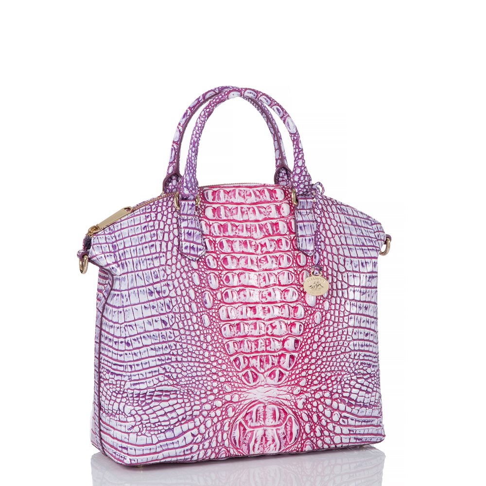 Brahmin Large Duxbury Satchel Boysenberry Ombre Melbourne