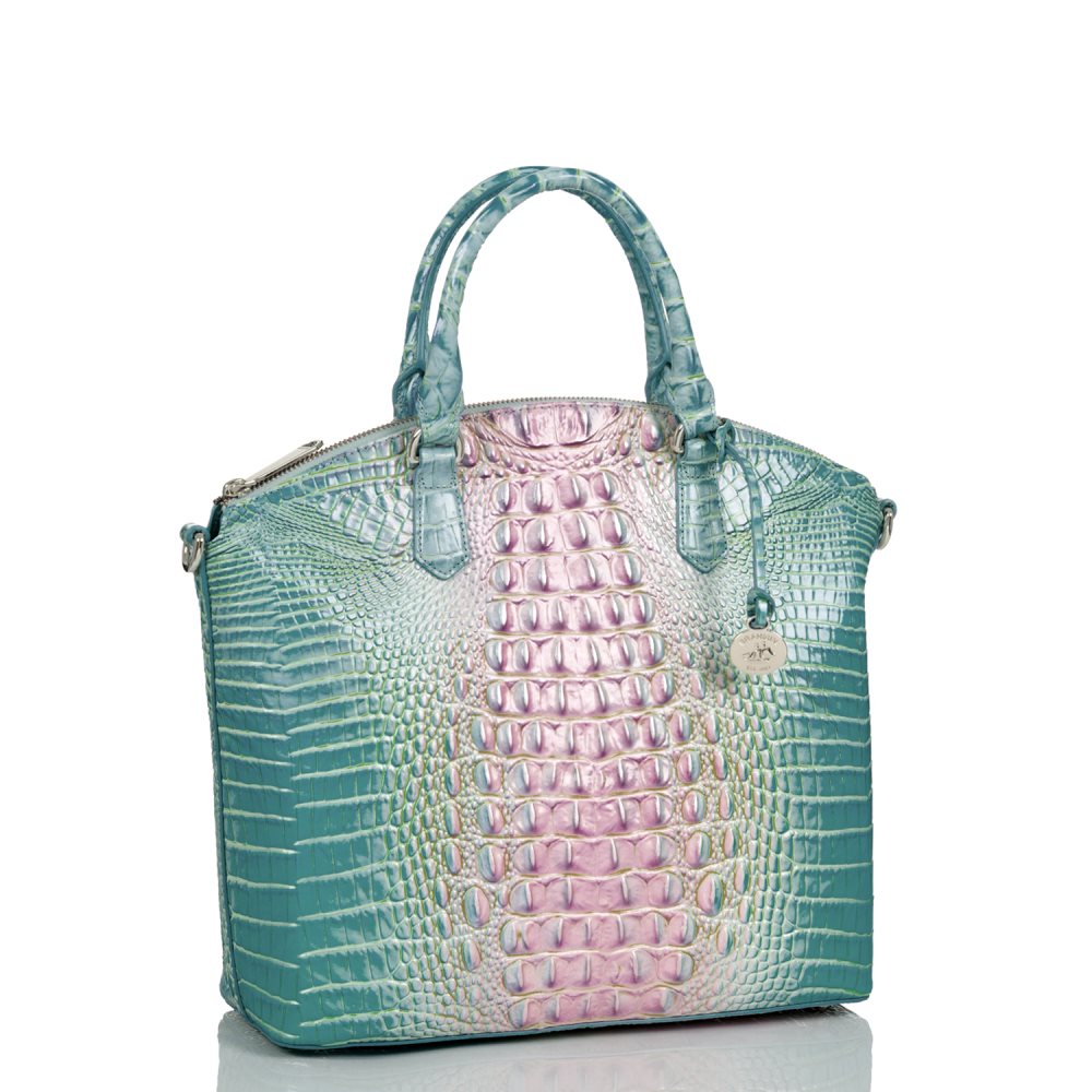 Brahmin Large Duxbury Satchel Cotton Candy Ombre Melbourne