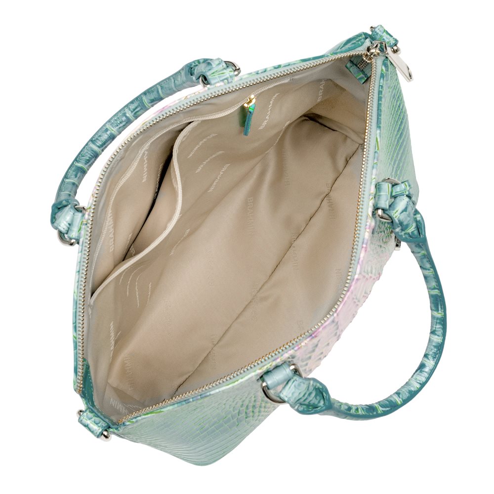 Brahmin Large Duxbury Satchel Cotton Candy Ombre Melbourne