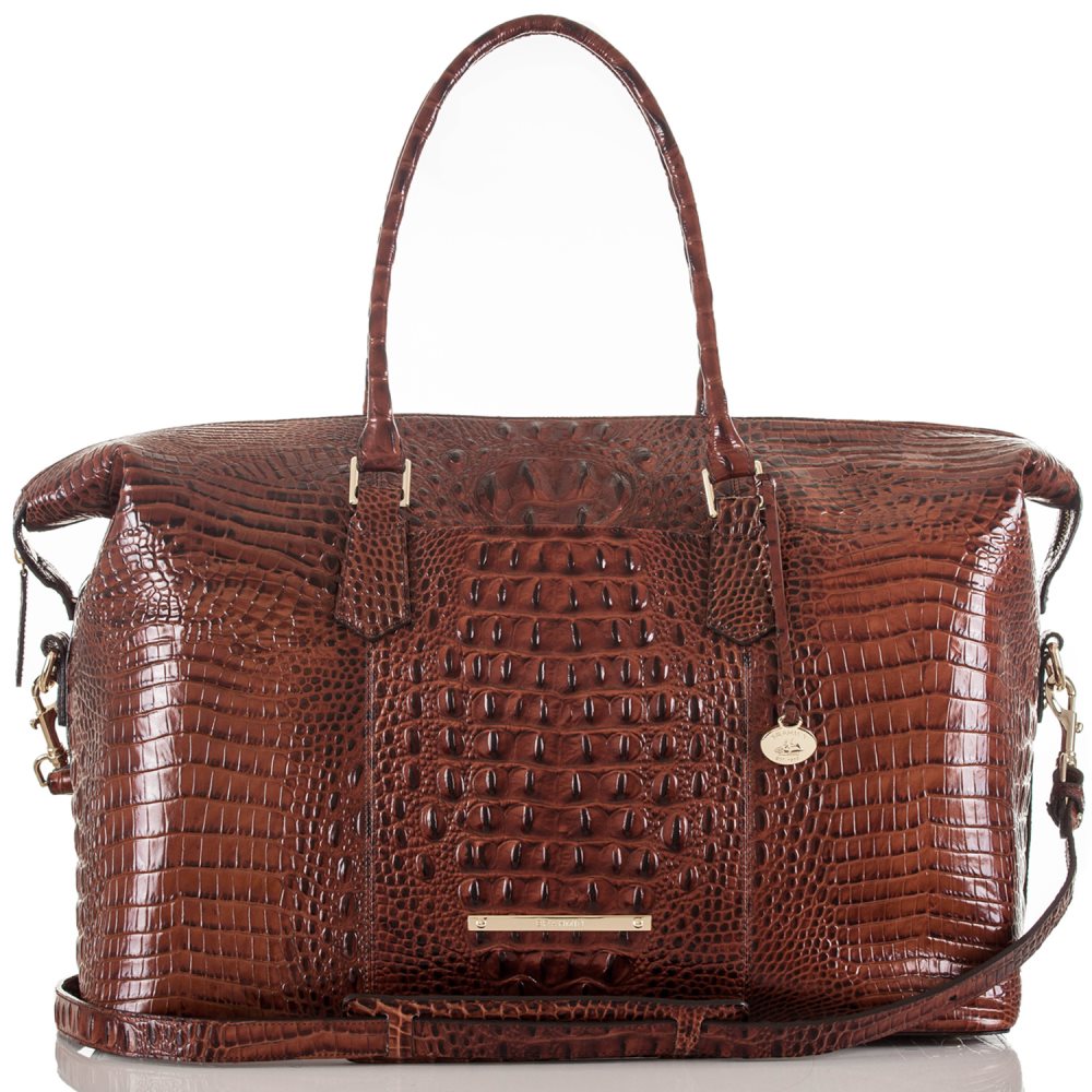 Brahmin Duxbury Weekender | Brown Leather Weekend Bag