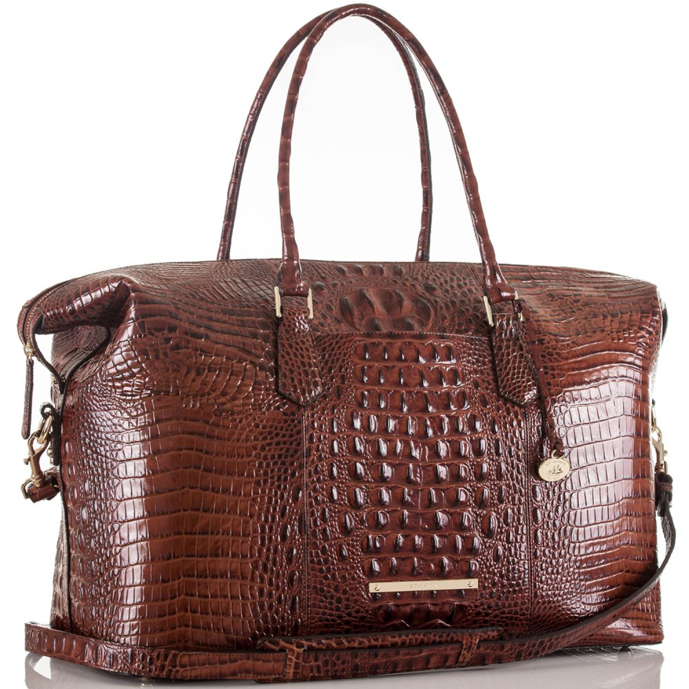 Brahmin Duxbury Weekender | Brown Leather Weekend Bag