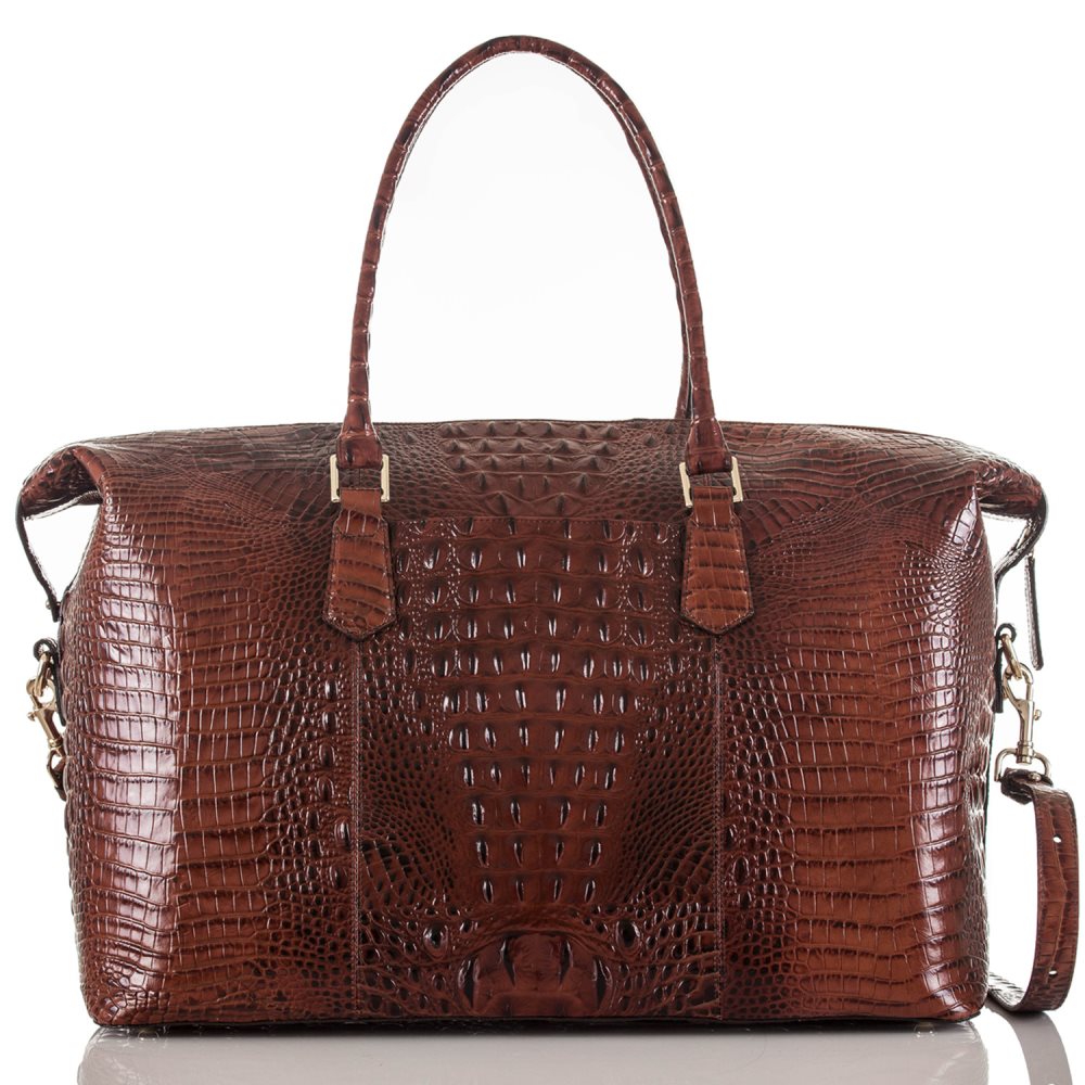 Brahmin Duxbury Weekender | Brown Leather Weekend Bag