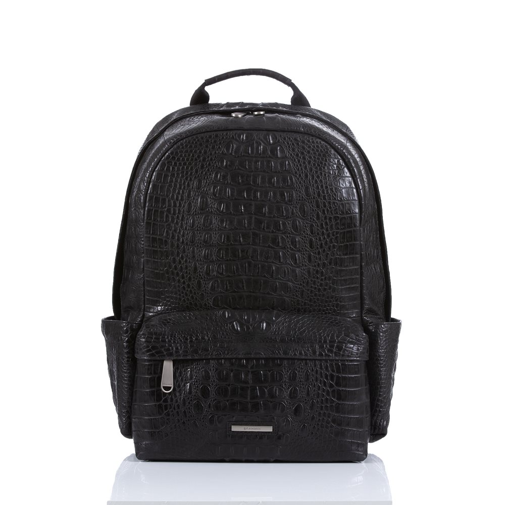 Brahmin Lucas Black Leather Backpack | Black Canyon [kchL7HFG] - $120. ...