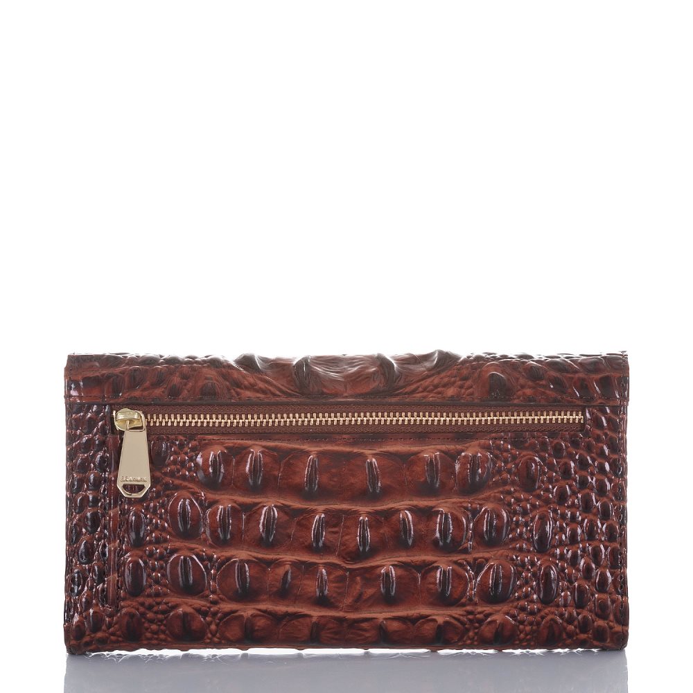 Brahmin Modern Leather Checkbook Wallet | Pecan Melbourne