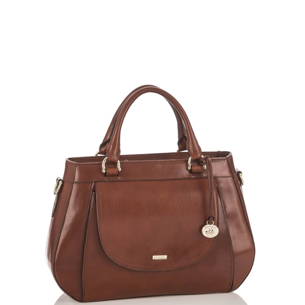 Brahmin Raelynn Cognac Topsail