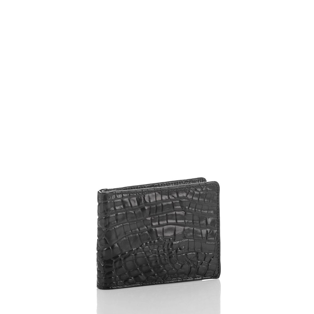 Brahmin Black Leather Billfold Wallet | Black Melbourne