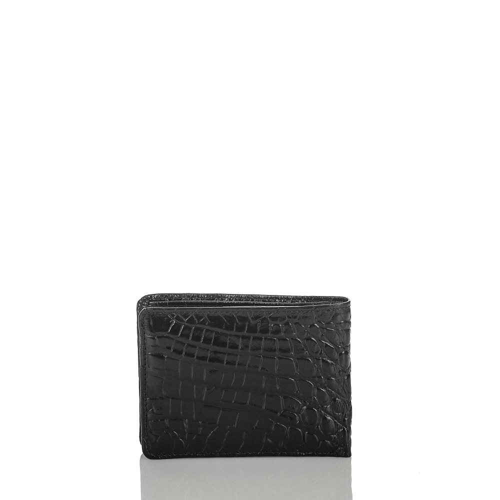 Brahmin Black Leather Billfold Wallet | Black Melbourne