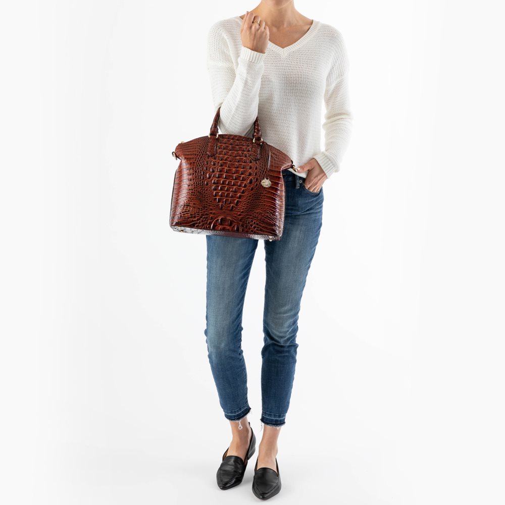 Brahmin Large Duxbury Satchel Adore Ombre Melbourne