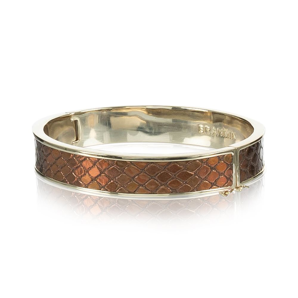 Brahmin Heritage Leather Bangle Bronze Fairhaven