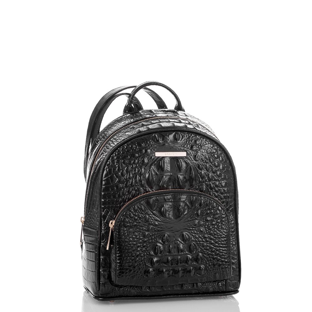 Brahmin Mini Dartmouth | Mini Black Leather Backpack