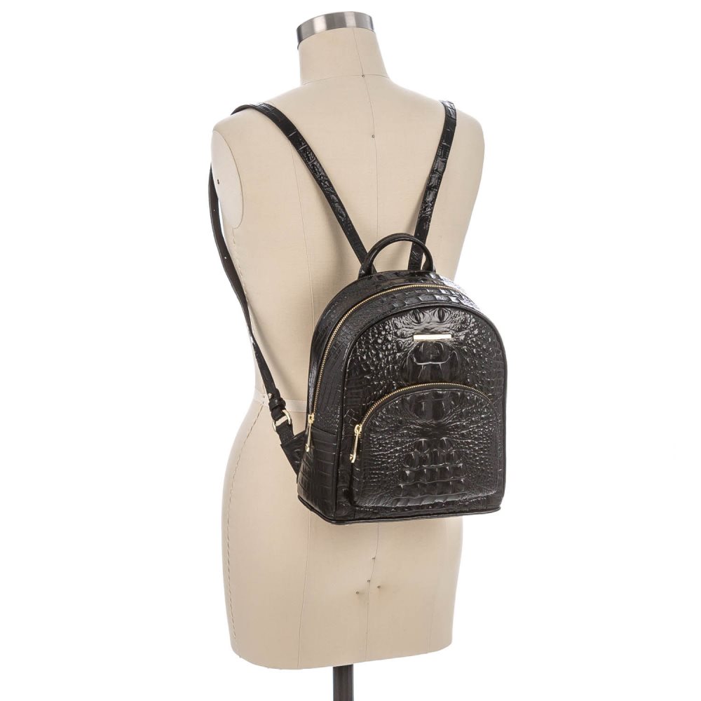 Brahmin Mini Dartmouth | Mini Black Leather Backpack