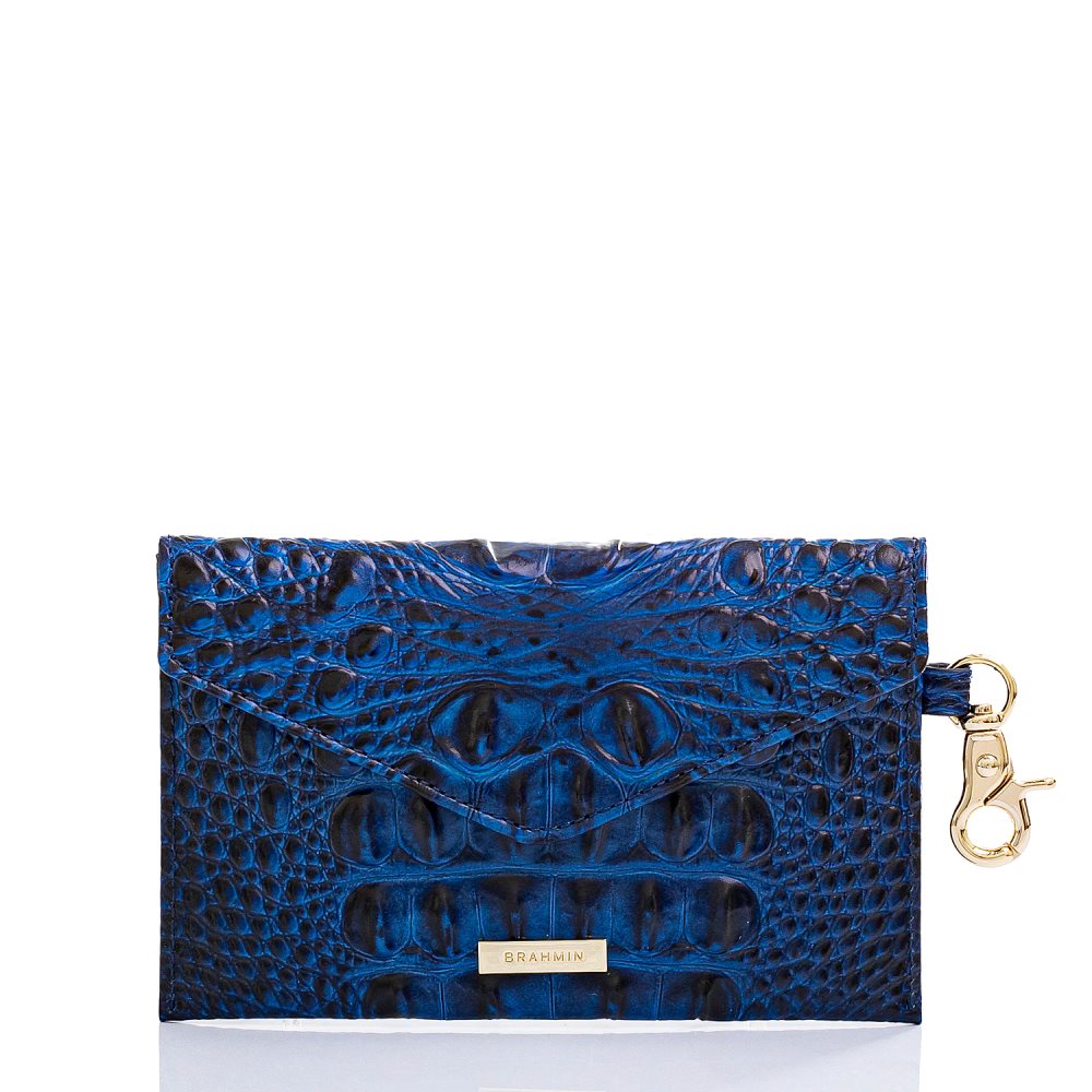 Brahmin Mini Envelope Case Sapphire Melbourne